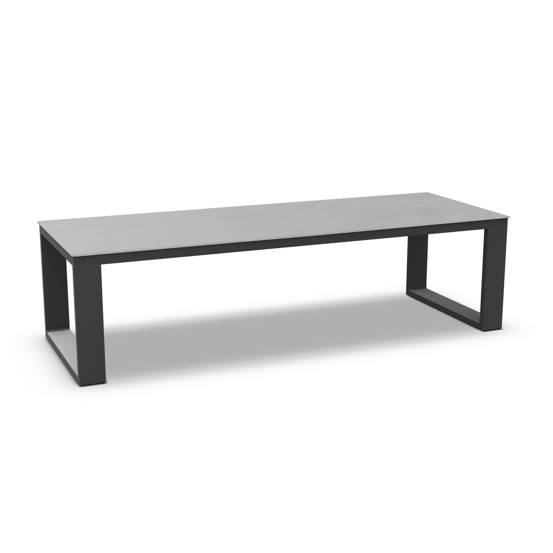 Table de jardin Linate 280x100 charbon mat